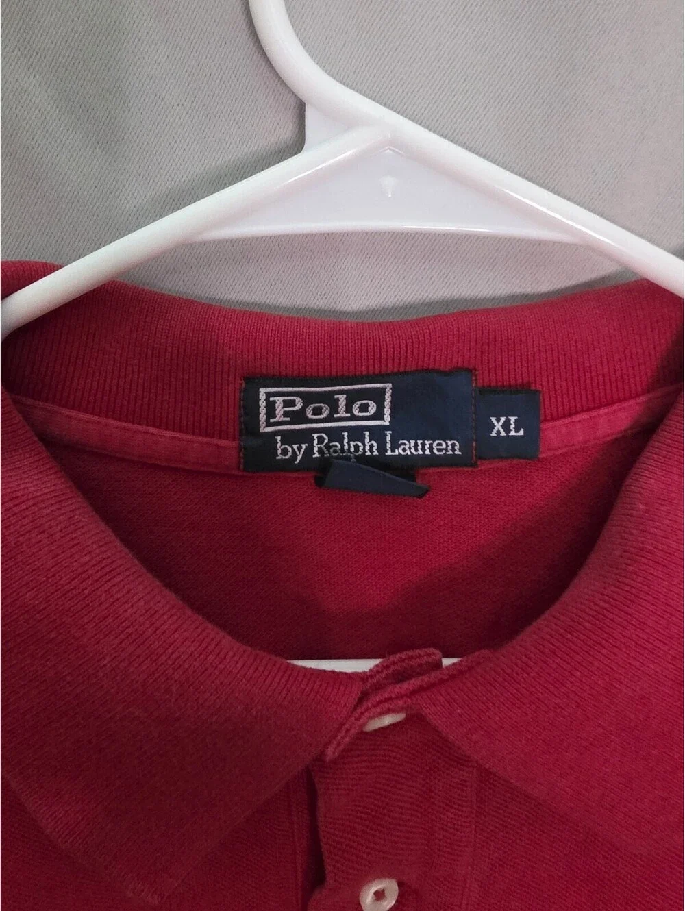 Polo By Ralph Lauren Polo Shirt - XL Red Cotton